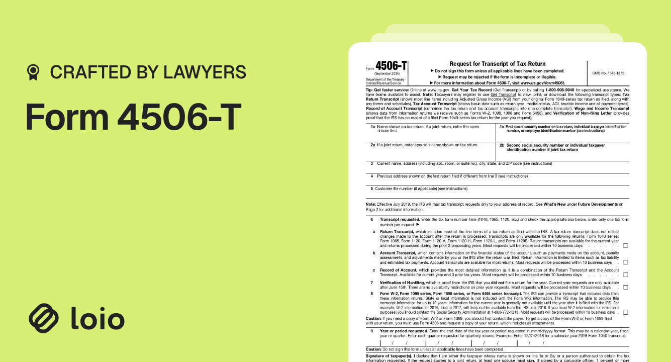 Form 4506-T: Request Tax Return Transcript Online intended for Irs Form 4506 T Printable