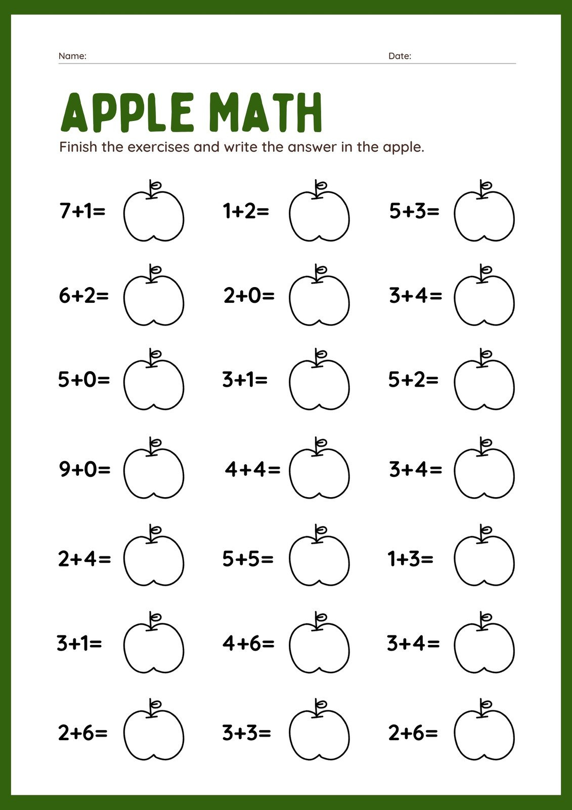 Free 1St Grade Math Worksheet Templates To Customize | Canva for 1st Grade Math Printable Worksheets