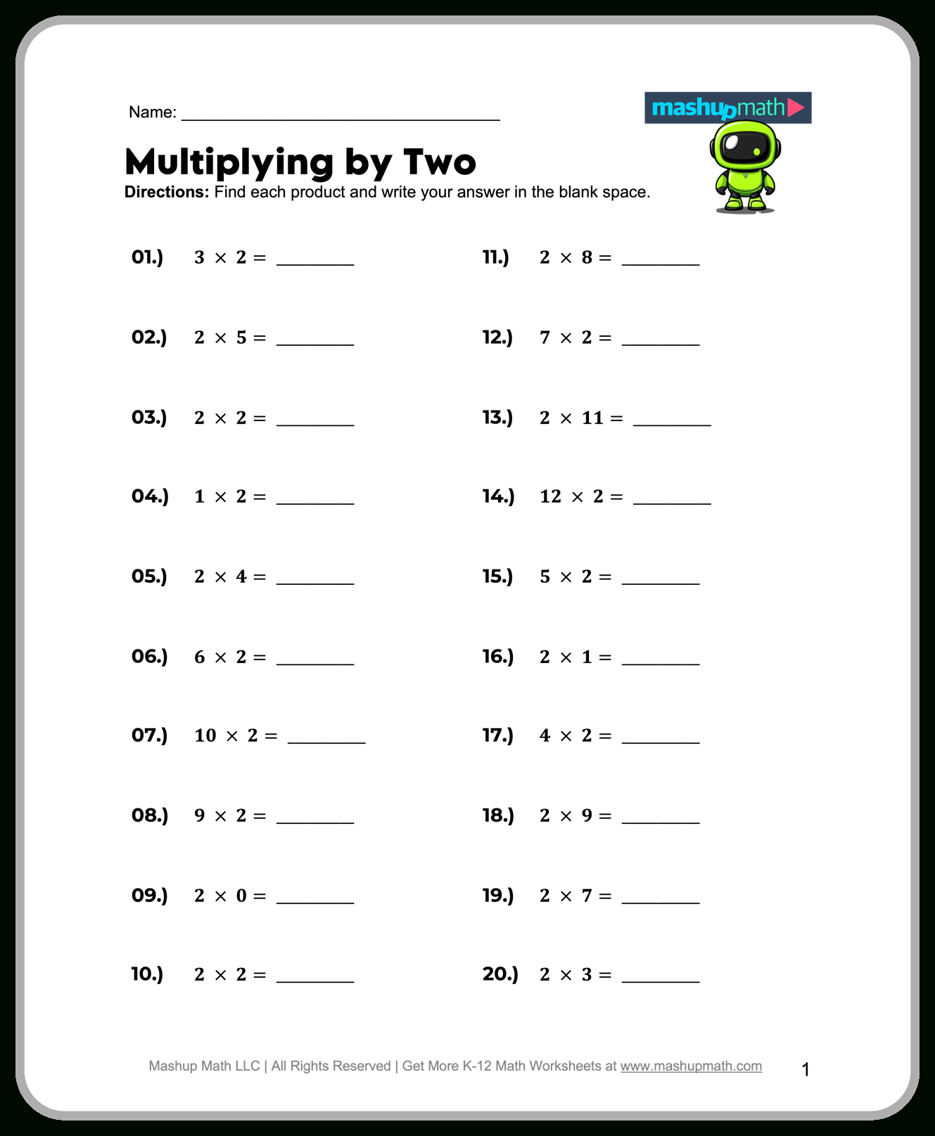 Free 2Nd Grade Math Worksheets—Printable W/ Answers — Mashup Math pertaining to Printable Math Worksheets 2nd Grade