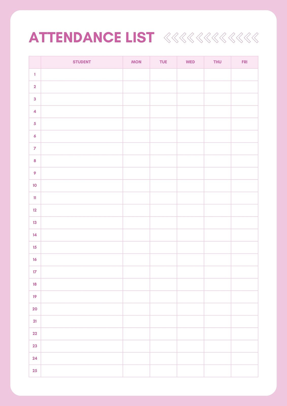 Free And Customizable Attendance Templates inside Free Printable Attendance Sheet