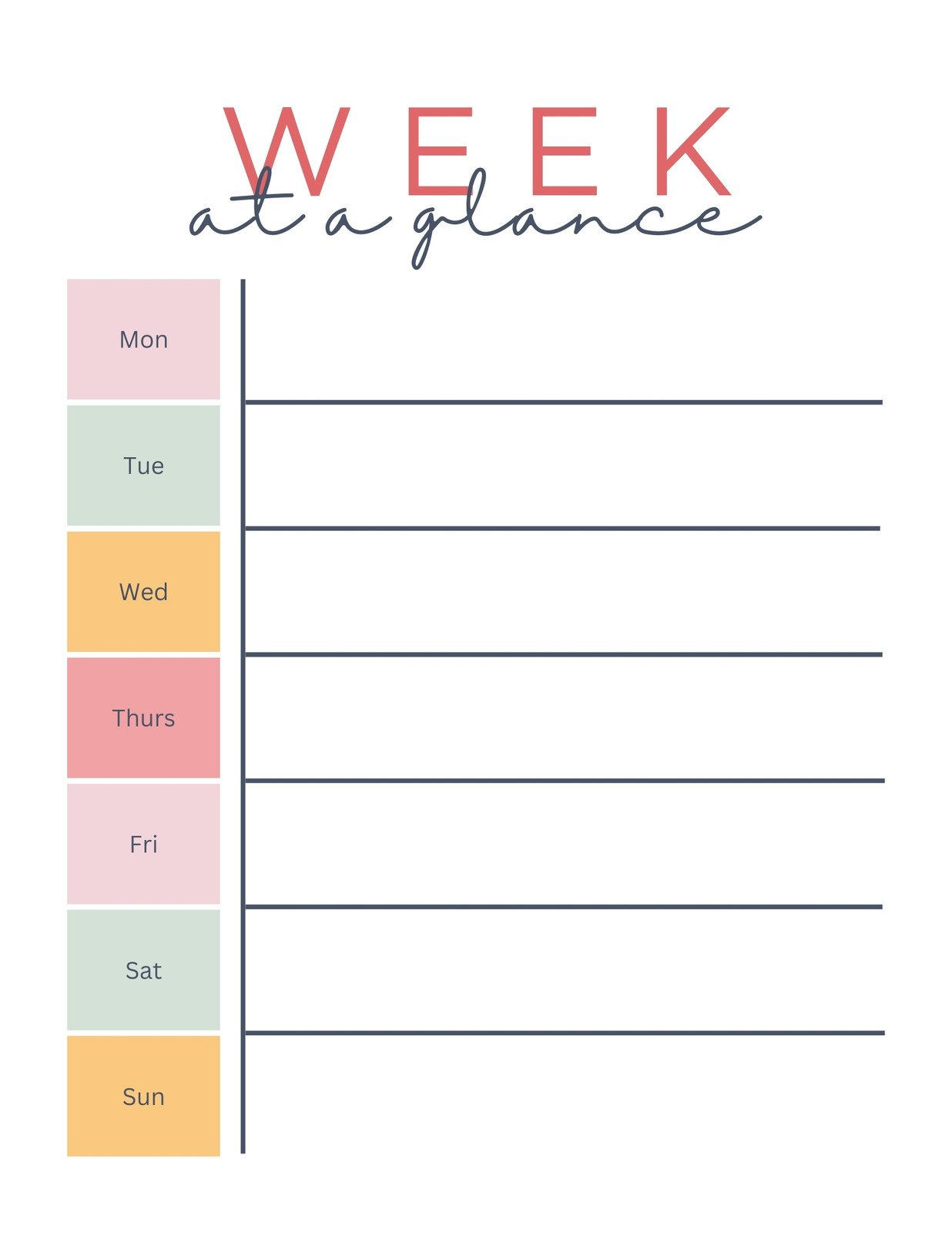 Free And Customizable Weekly Planner Templates | Canva for Weekly Planner Printable Free Download
