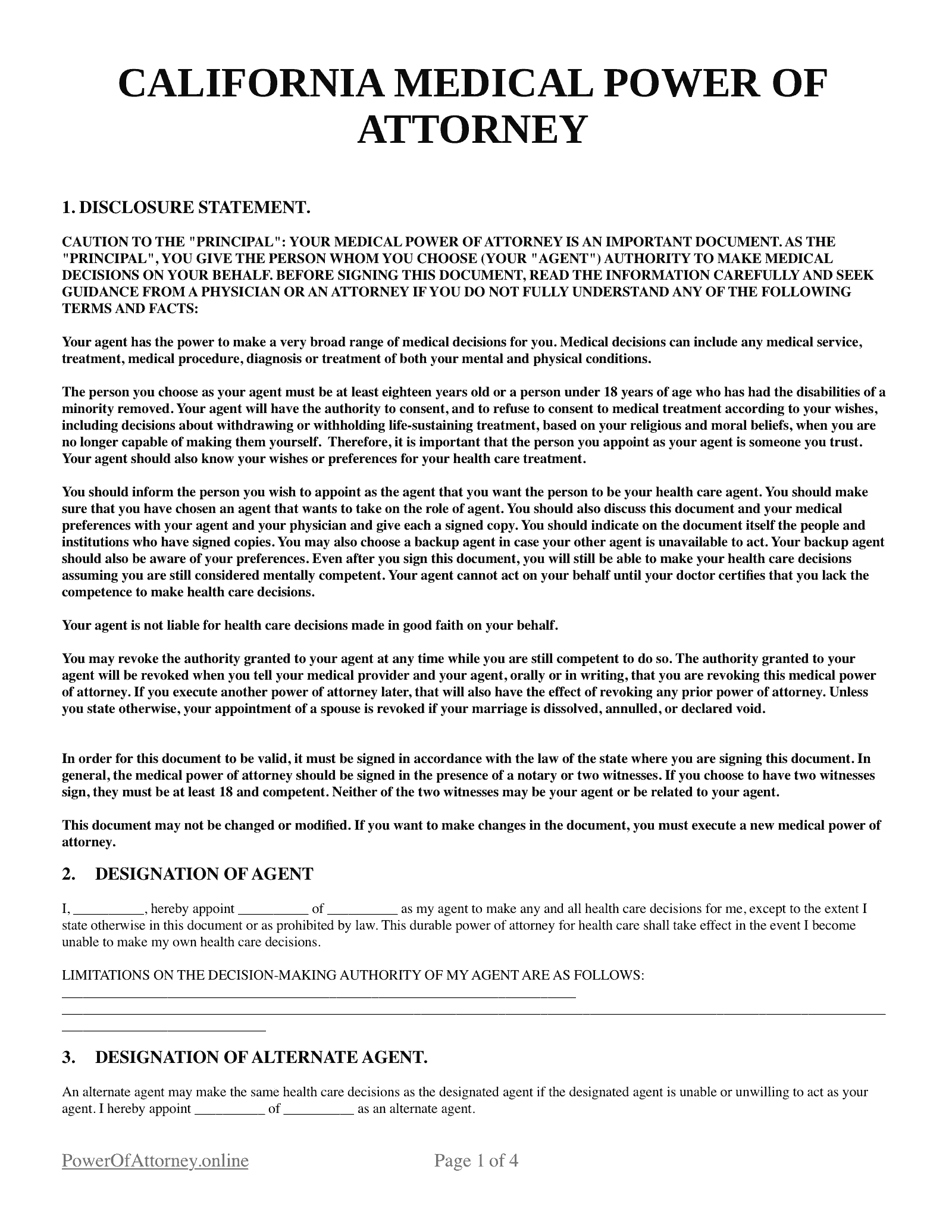 Free California (Ca) Medical Power Of Attorney Forms | Pdf with Free Printable Medical Power Of Attorney Form California
