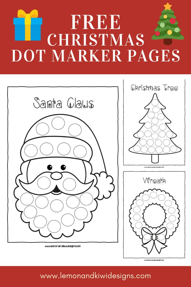 Free Christmas Do-A-Dot Printables - Lemon And Kiwi Designs within Do A Dot Printables Christmas