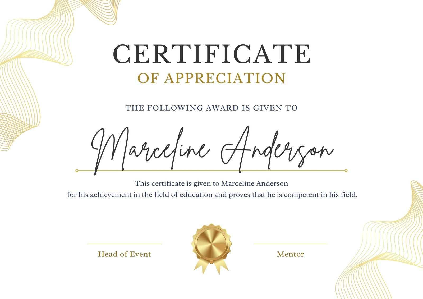 Free, Custom Printable Appreciation Certificate Templates | Canva intended for Free Printable Certificates of Appreciation