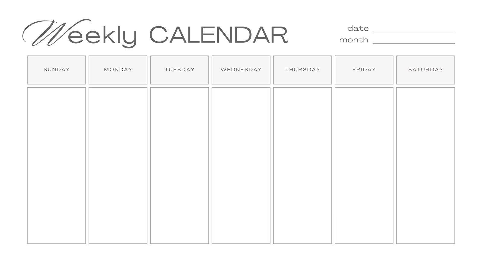 Free Custom Printable Daily Calendar Templates | Canva in 7 Day Weekly Planner Printable