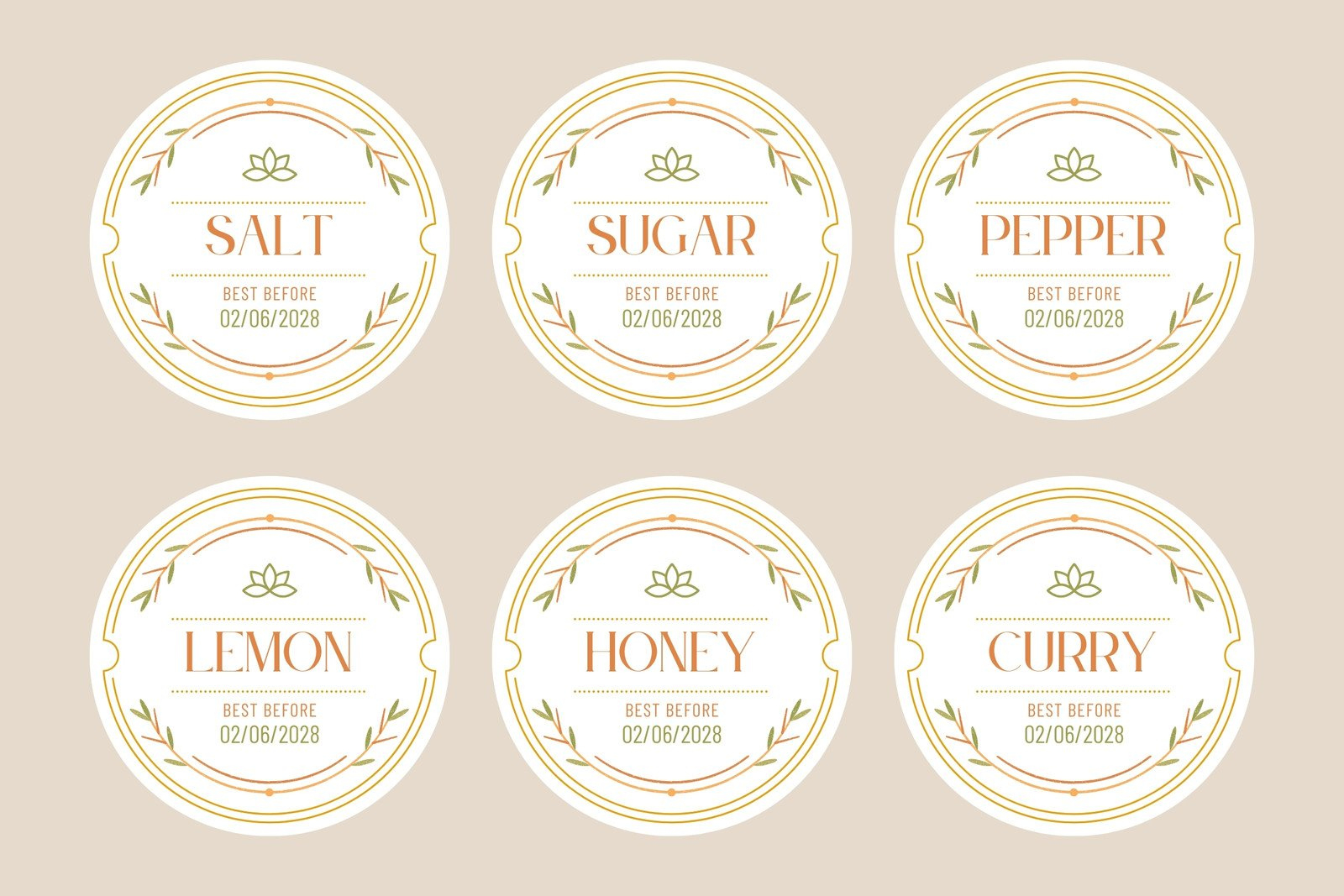Free Custom Printable Food Label Templates | Canva in Free Printable Food Label Templates For Word
