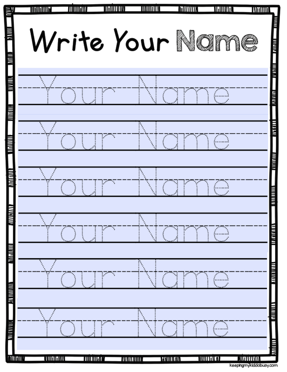 Free Editable Name Tracing Activity - Type Student Names And throughout Editable Preschool Free Printable Name Tracing