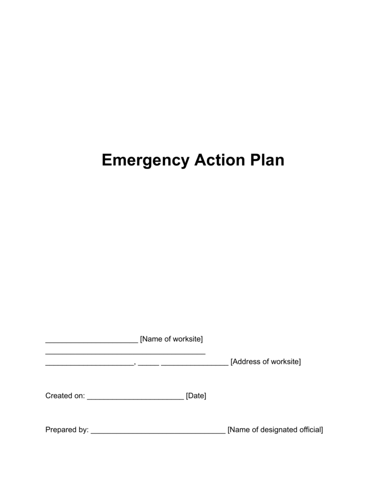 Free Emergency Action Plan Template | Pdf & Word throughout Printable Osha Emergency Action Plan Template