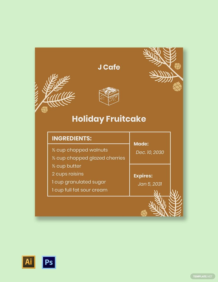 Free Food Label Templates, Editable And Printable with Free Printable Food Label Templates For Word