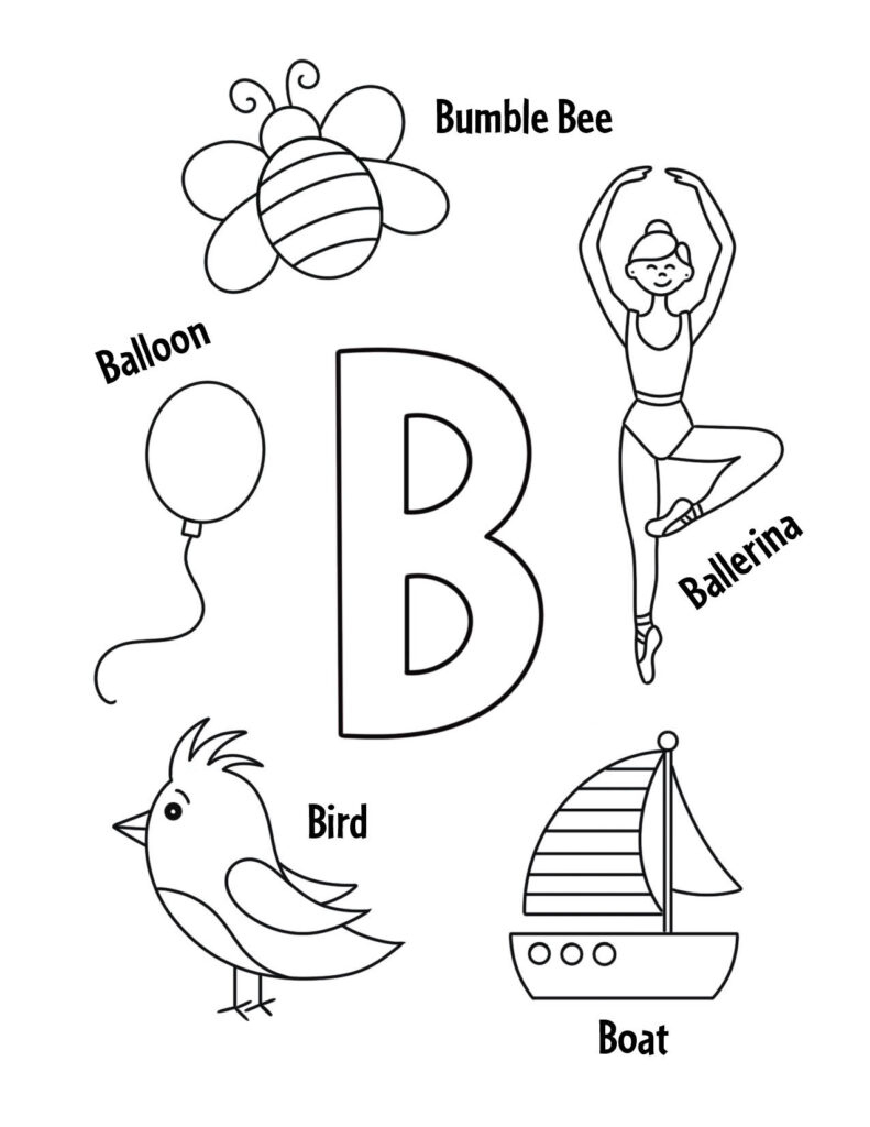 Free Letter B Worksheets For Preschool! ⋆ The Hollydog Blog inside Letter B Worksheets Free Printables