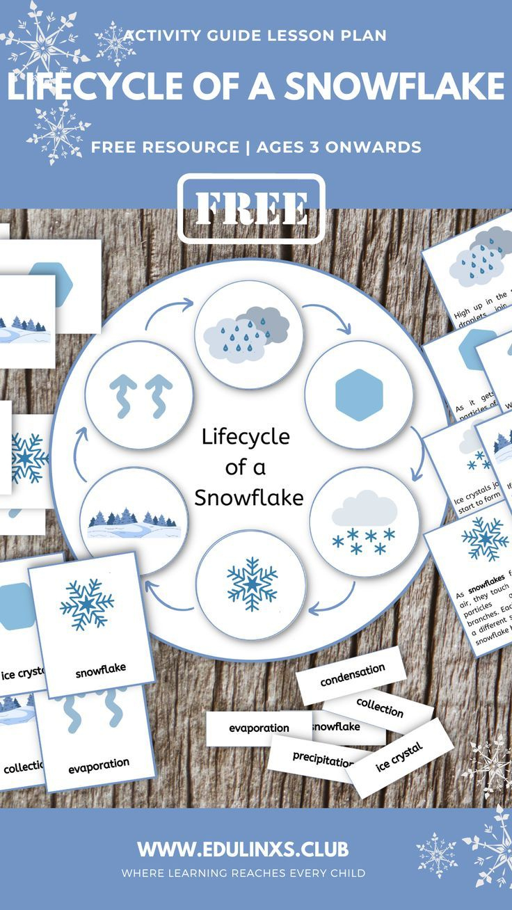 Free Montessori Lifecycle Of A Snowflake Printable within Life Cycle Of A Snowflake Free Printable