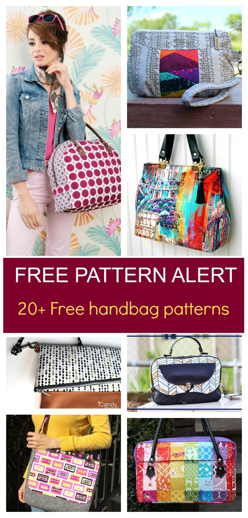 Free Pattern Alert: 20+ Free Handbag Patterns - On The Cutting regarding Pdf Handbag Patterns Free Printable