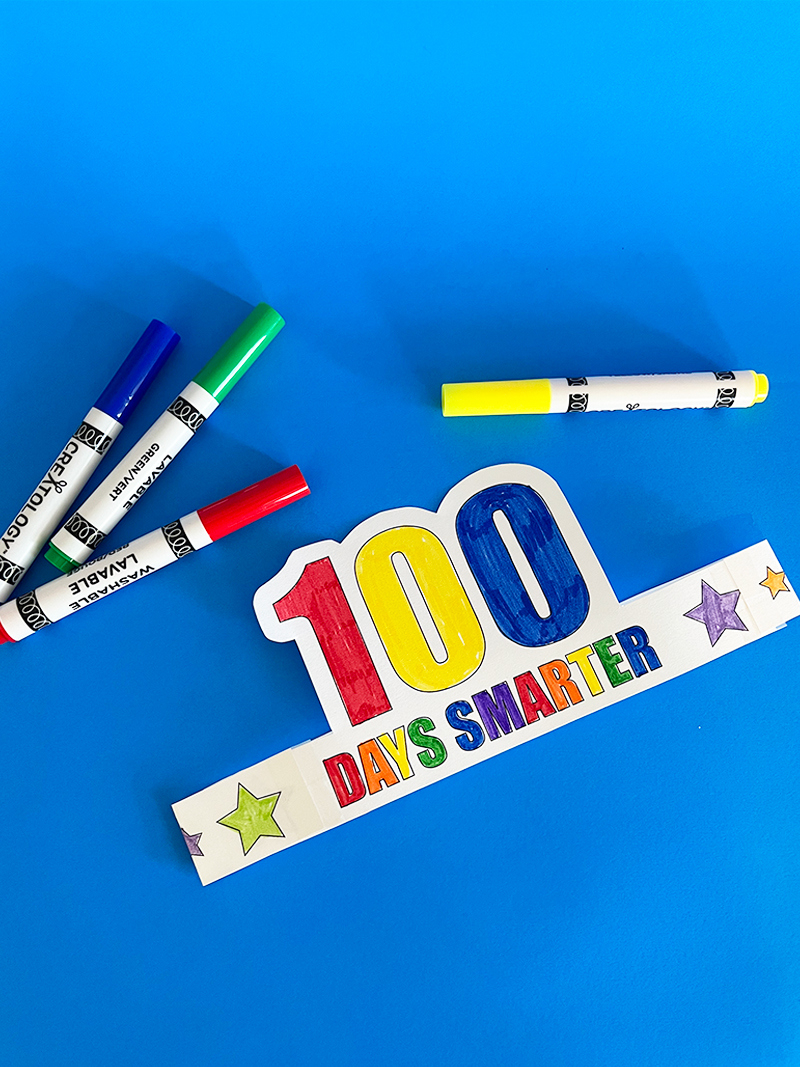 Free Printable 100Th Day Of School Hat - Pjs And Paint within 100Th Day Of School Hat Printable Free