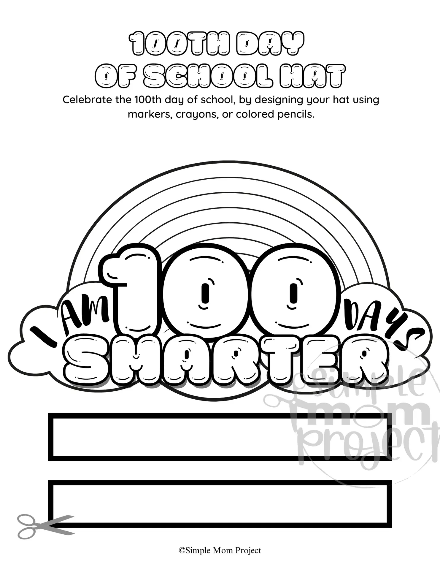 Free Printable 100Th Day Of School Hat Template - Simple Mom Project inside 100th Day of School Hat Printable Free