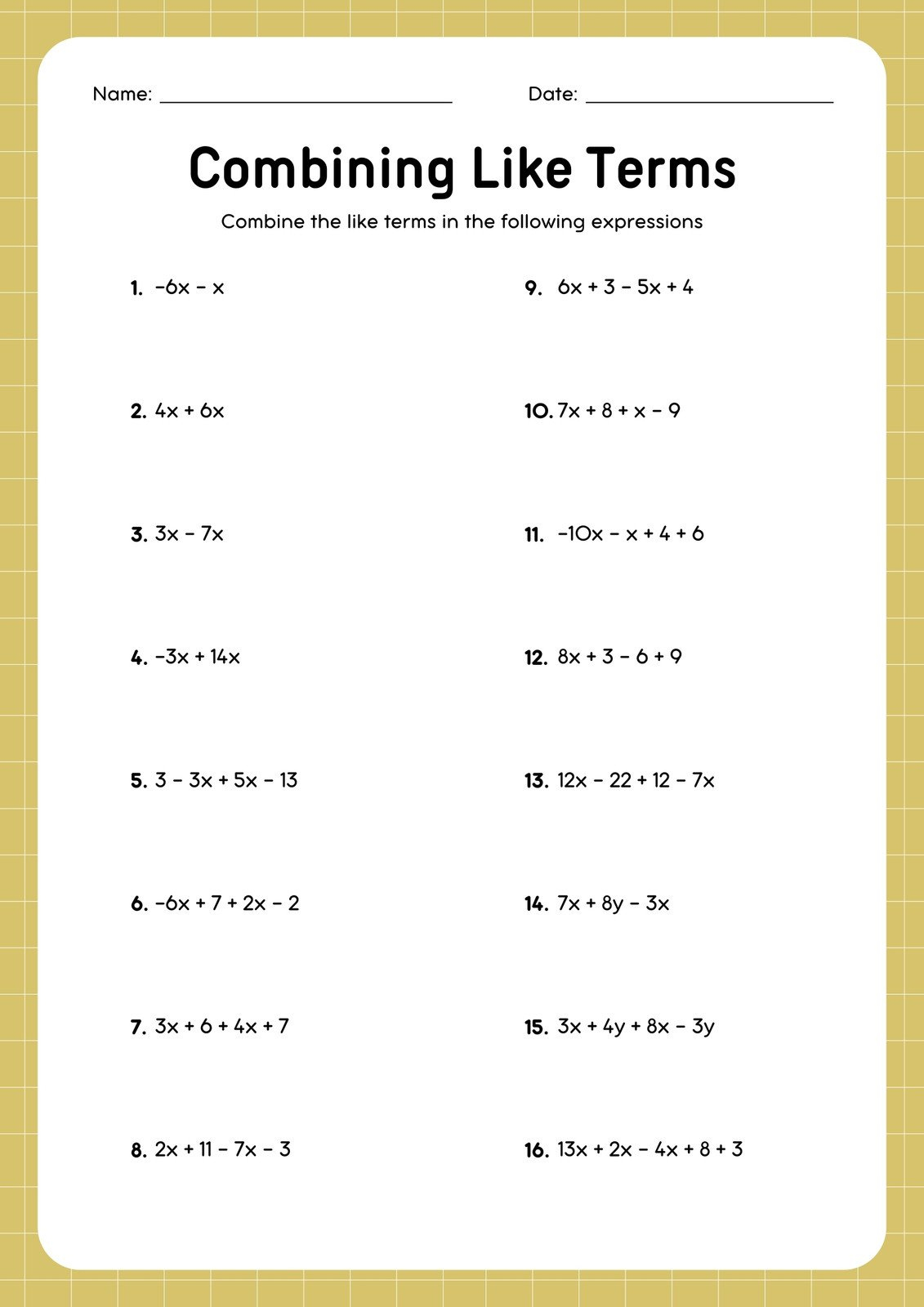 Free Printable 8Th Grade Math Worksheet Templates | Canva with regard to Free Math Worksheets For 8th Graders Printable
