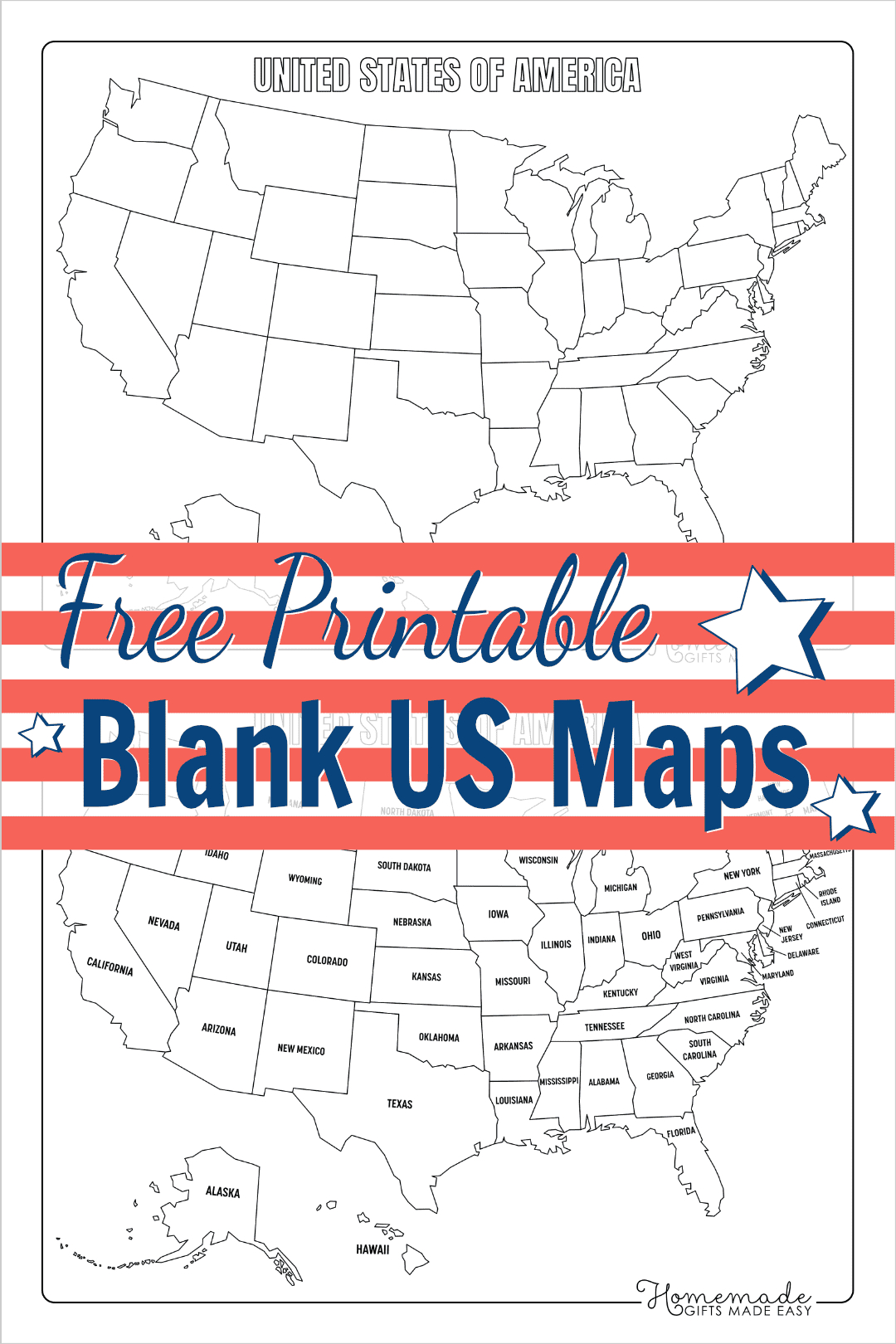 Free Printable Blank Us Map (Pdf Download) with regard to Map Of Usa Free Printable