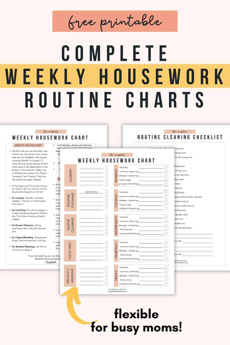 Free Printable Chore Chart For Adults (And Cleaning Checklist) regarding Printable Chore List For Adults