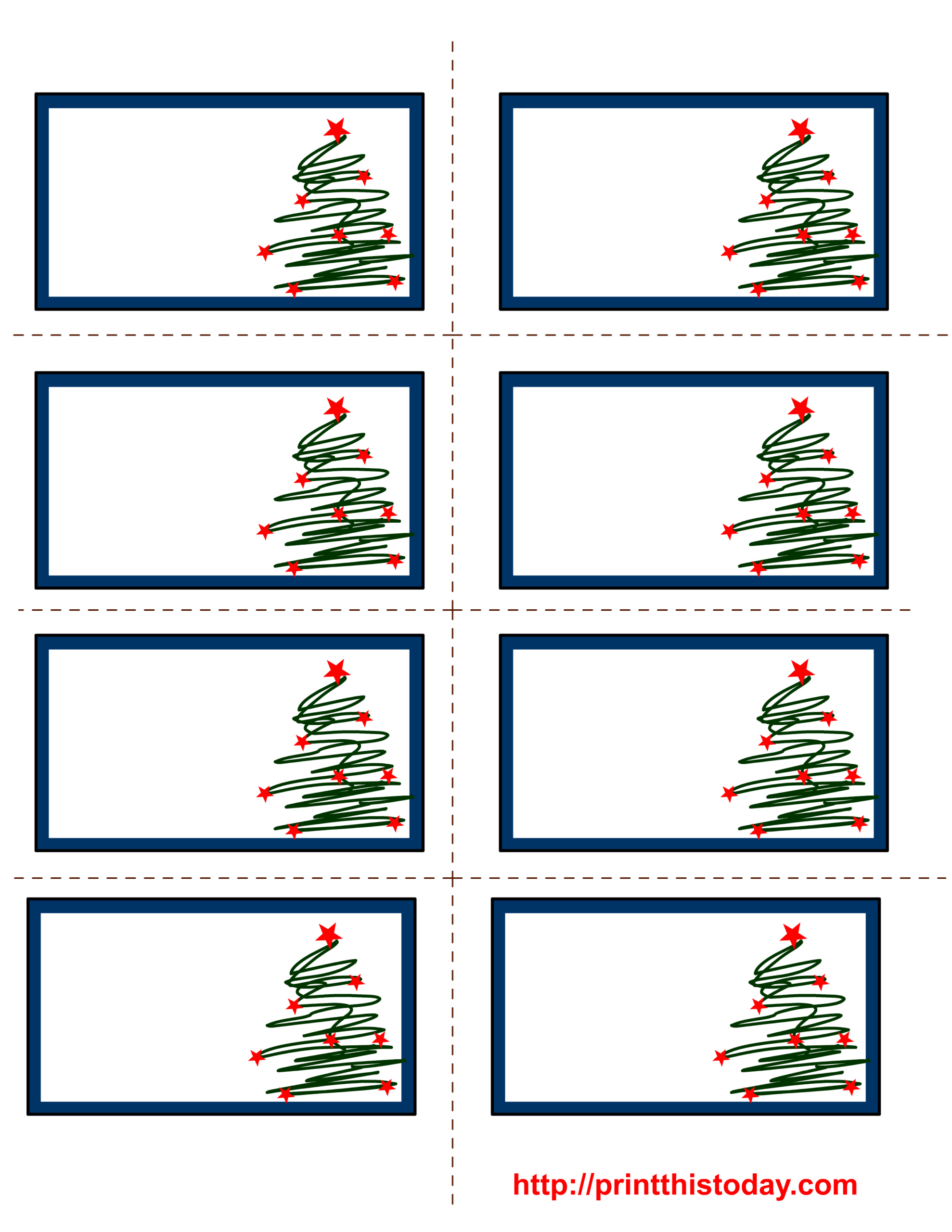 Free Printable Christmas To And From Labels with Free Printable Blank Christmas Labels