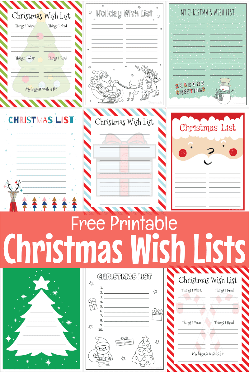 Free Printable Christmas Wish List Templates for Christmas Wish List Template Free Printable