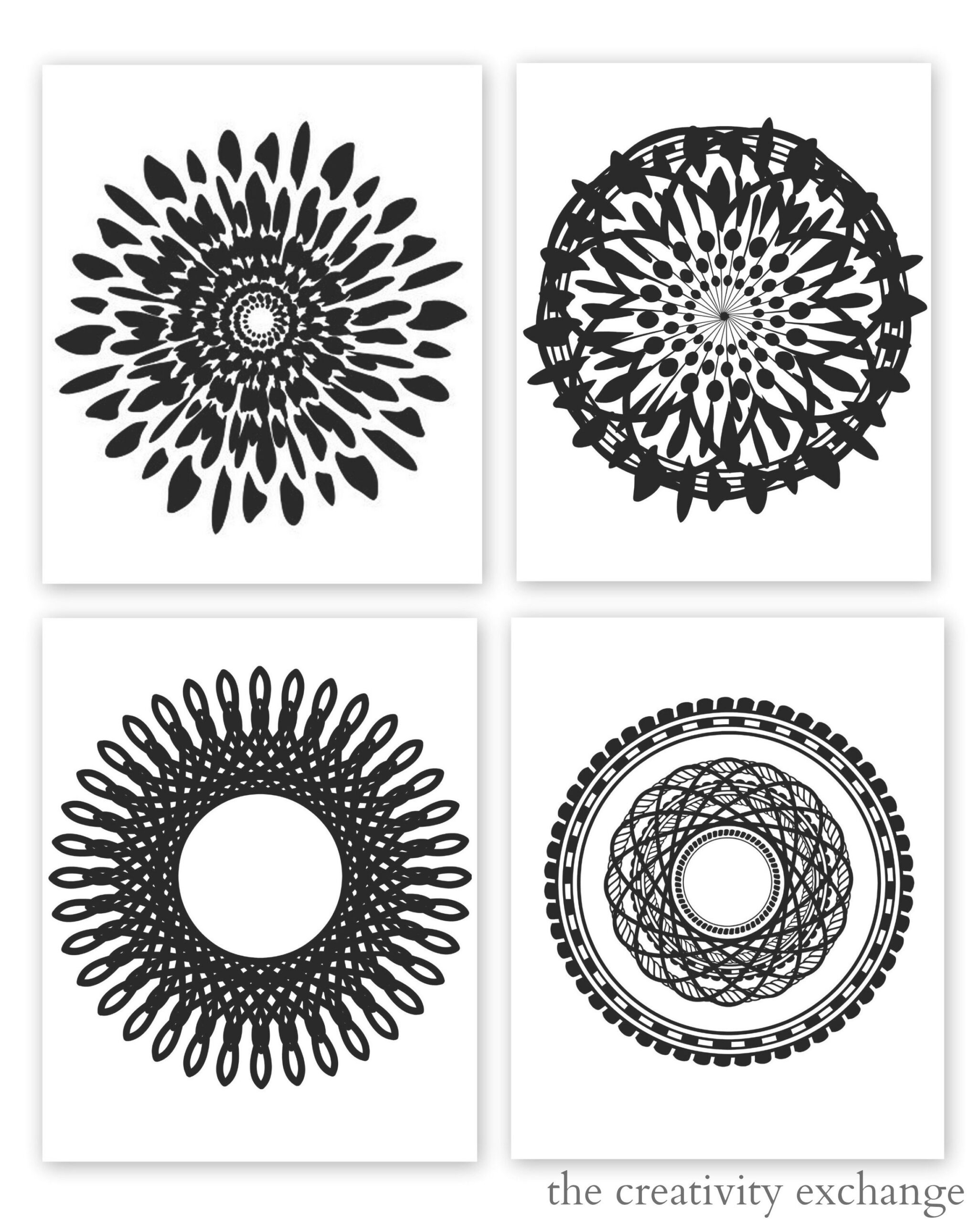 Free Printable Collection Of Modern Black And White Prints with regard to Free Printable Black And White Images