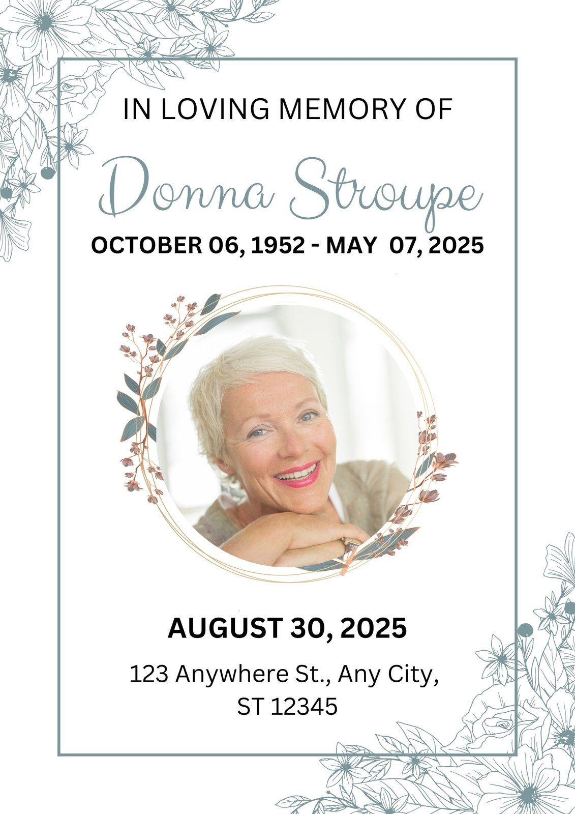 Free Printable, Customizable Funeral Program Templates | Canva with regard to Free Printable Celebration Of Life Program Template