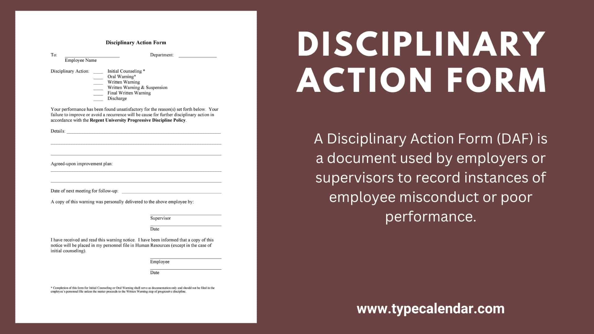 Free Printable Disciplinary Action Form Templates [Word, Pdf] with regard to Free Printable Disciplinary Action Form