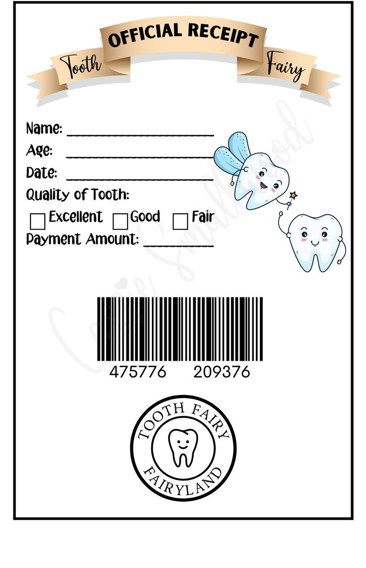Free Printable Editable Tooth Fairy Receipt For Boys with regard to Free Printable Printable Tooth Fairy Receipt