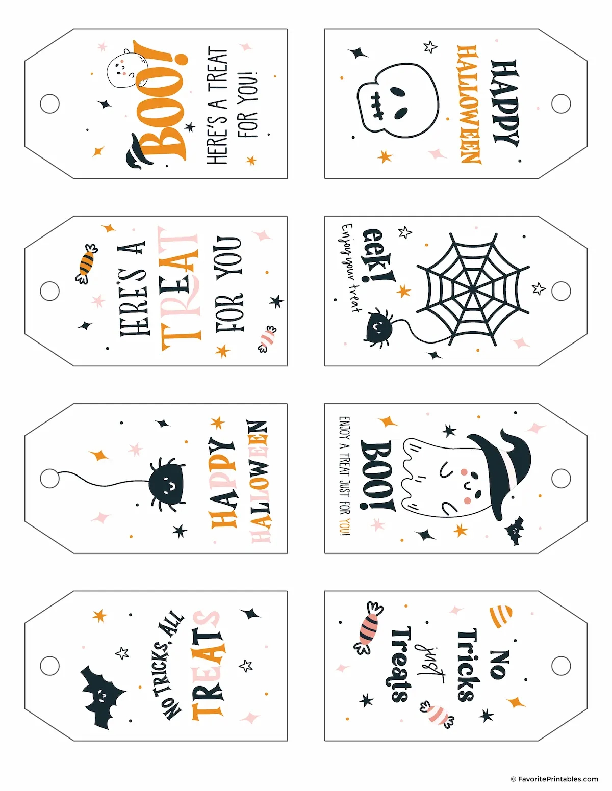 Free Printable Halloween Treat Bag Tags - Favorite Printables intended for Free Printable Halloween Tags For Goodie Bags