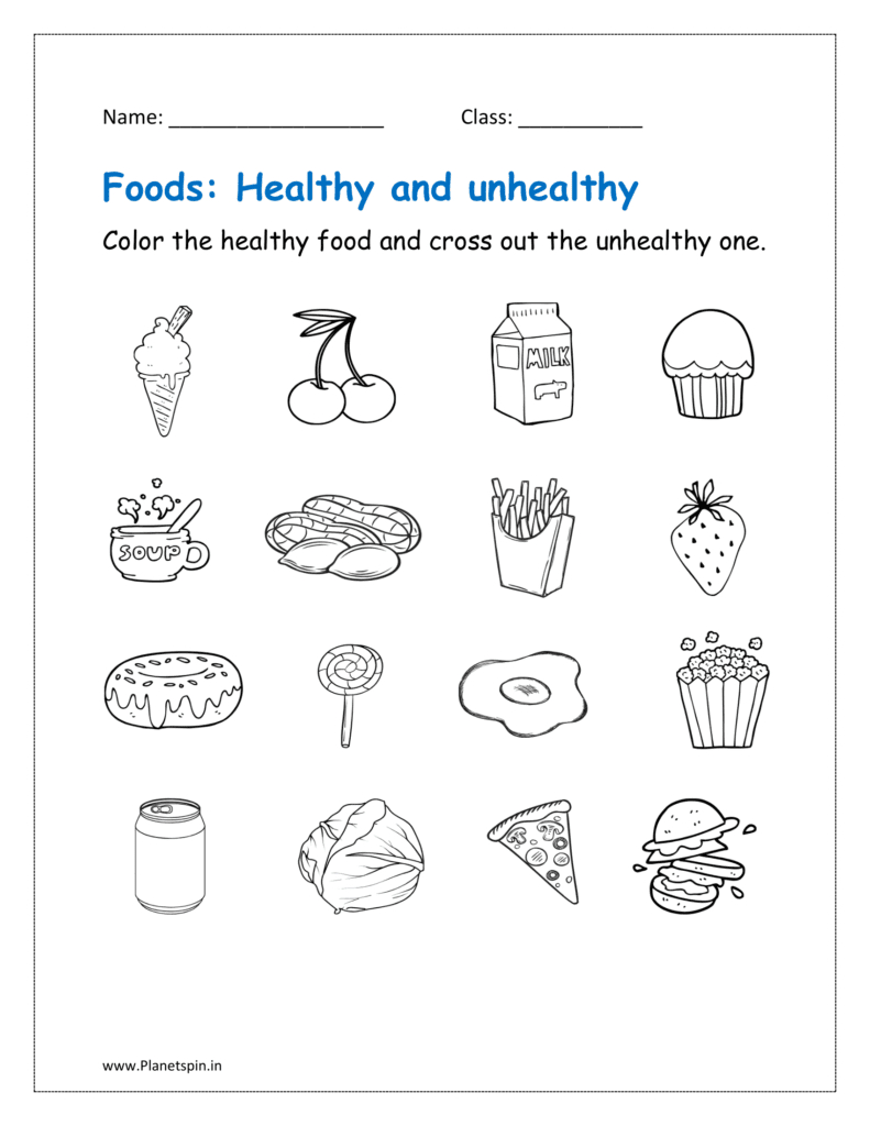 Free Printable Healthy Food Worksheets | Planetspin.in inside Printable Healthy Food Activities For Preschoolers