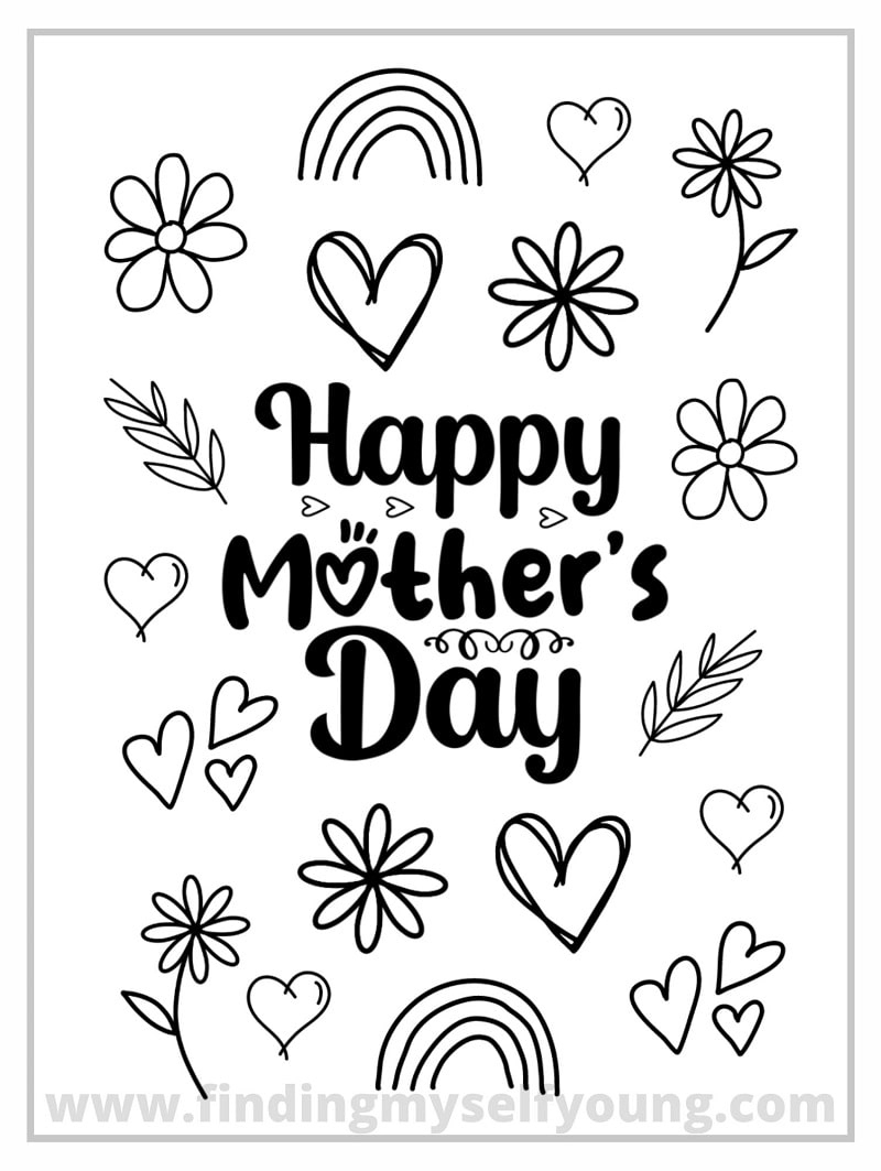 Free Printable Mother'S Day Colouring Card | Finding Myself Young with regard to Printable Happy Mothers Day Card