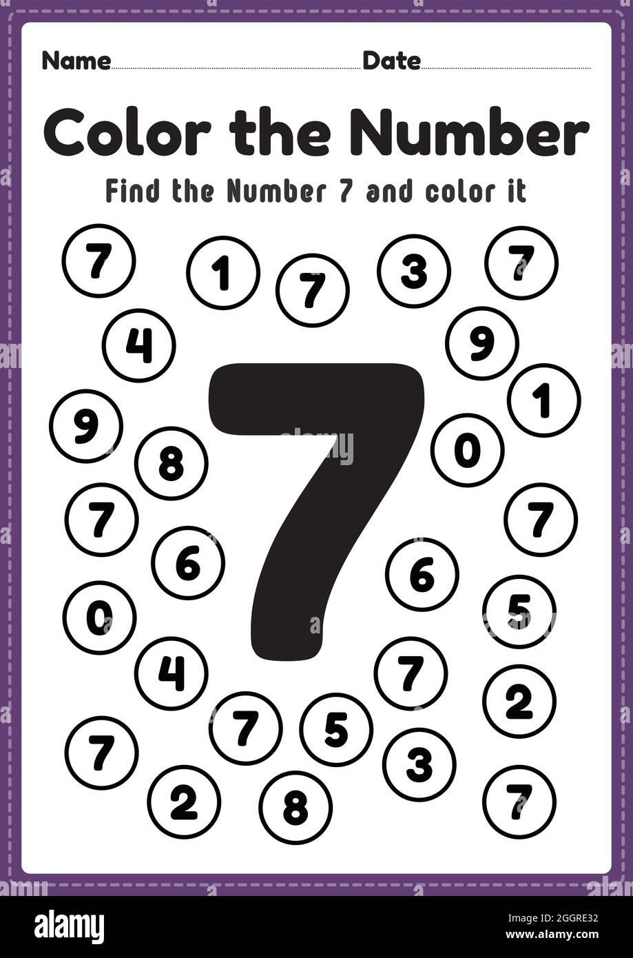 Free Printable Number 7 (Seven) Worksheets For Kids [Pdfs regarding Free Printable Number 7 Worksheets For Preschool