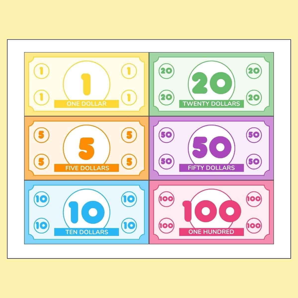 Free Printable Play Money For Classroom Or Kids' Games pertaining to Free Printable Classroom Money Template