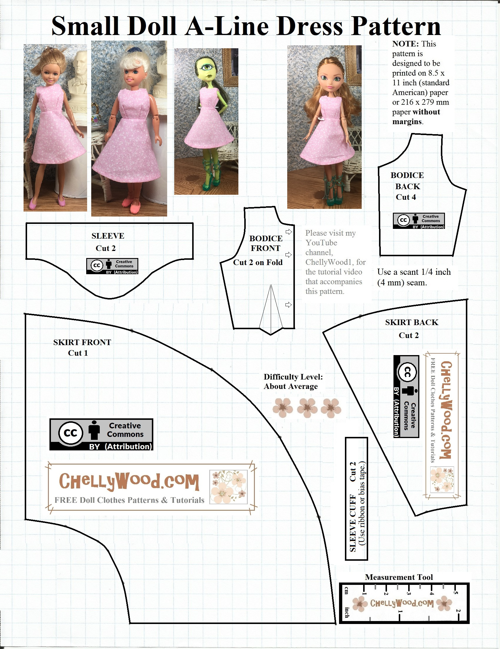 Free Printable #Sewing Pattern For Small #Dolls - Free Doll within Beginner Free Printable Doll Clothes Patterns