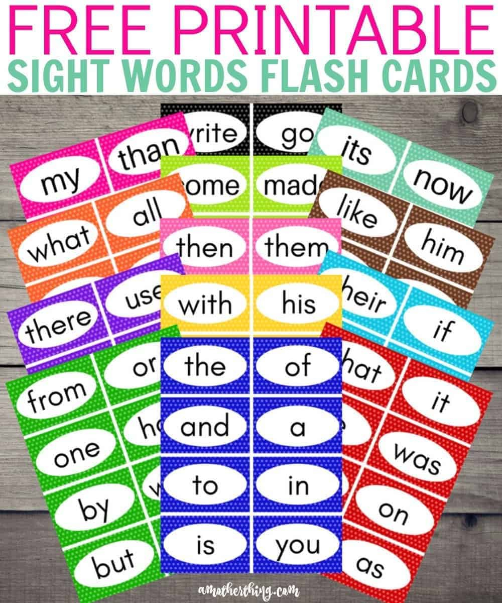 Free Printable Sight Words Flash Cards | It'S A Mother Thing regarding Sight Words Flash Cards Printable