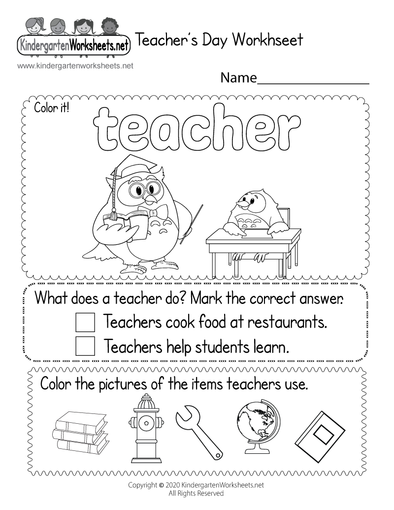 Free Printable Teachers Day Worksheet - Worksheets Library throughout Free Printable Worksheets For Teachers