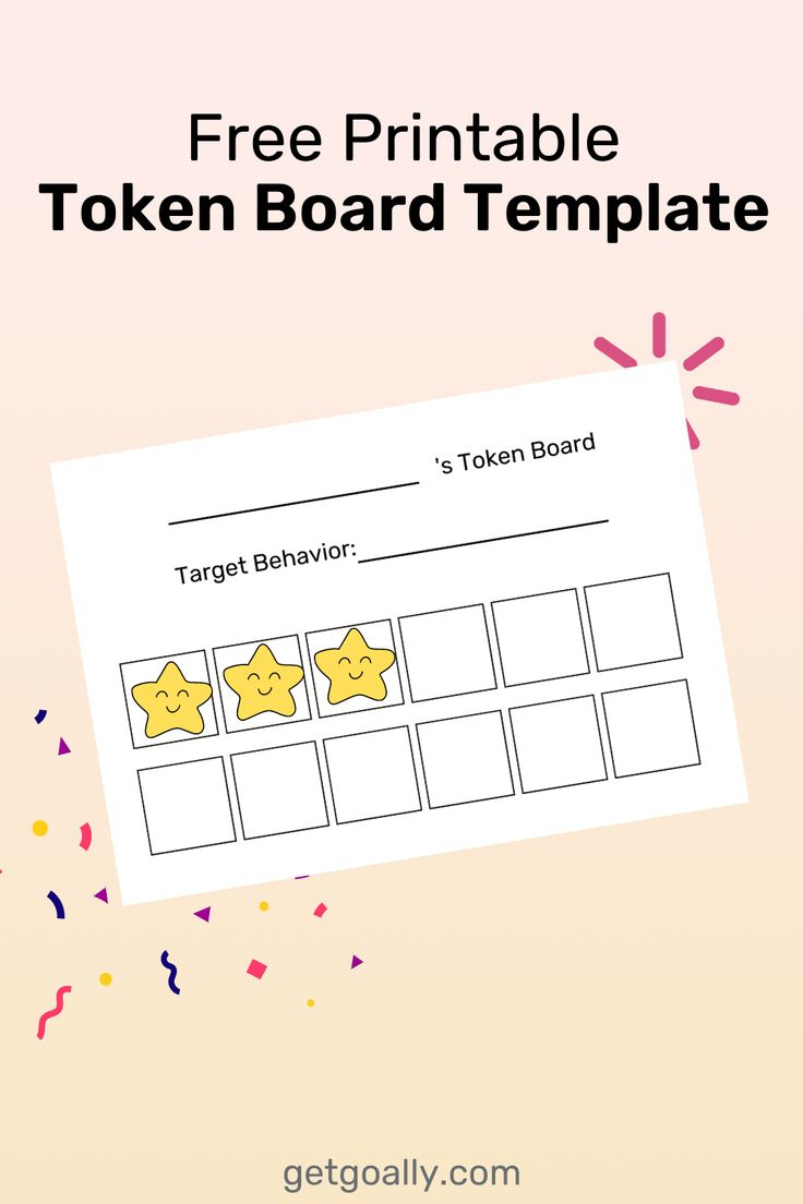 Free Printable Token Board Template inside Free Printable Token Board Printable