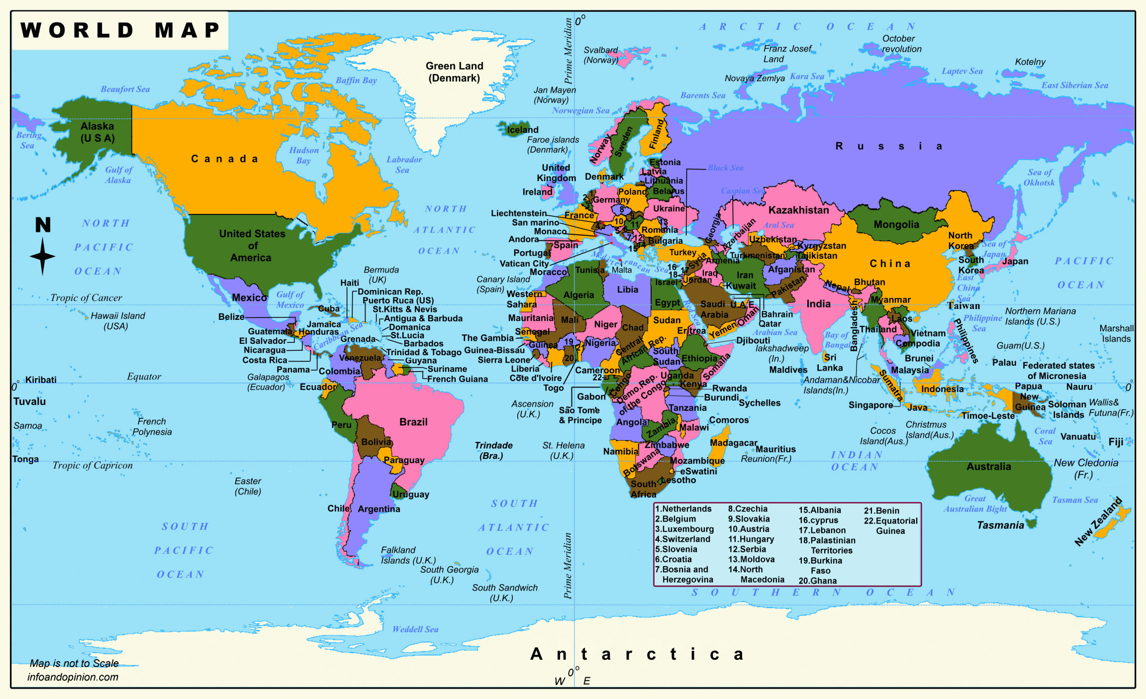 Free Printable World Map Poster For Kids [Pdf] for Free Printable Map of World