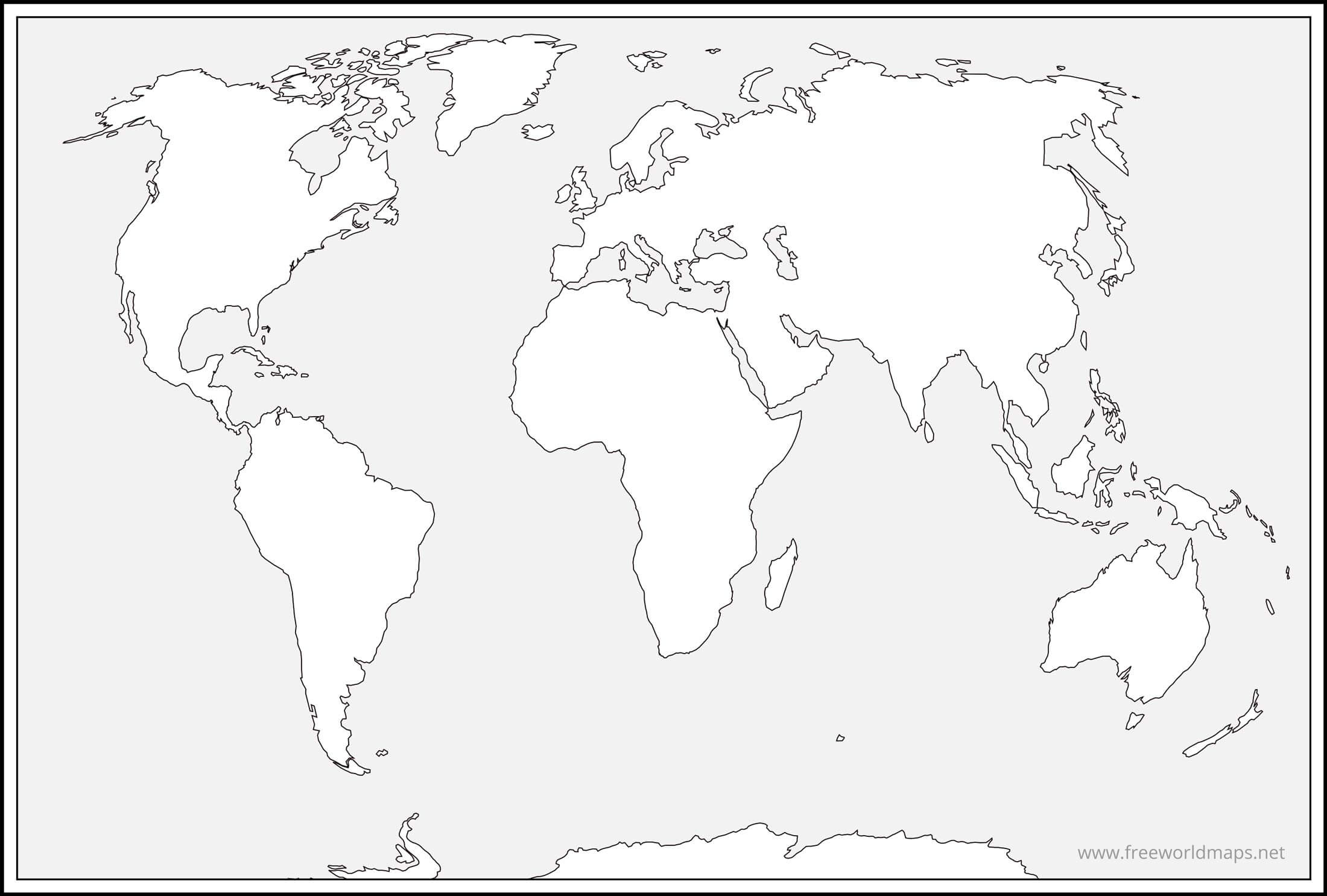 Free Printable World Maps for Free Printable Map Of World