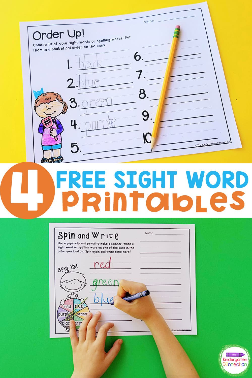 Free Sight Word Printable Games - The Kindergarten Connection intended for Printable Sight Word Games For Kindergarten