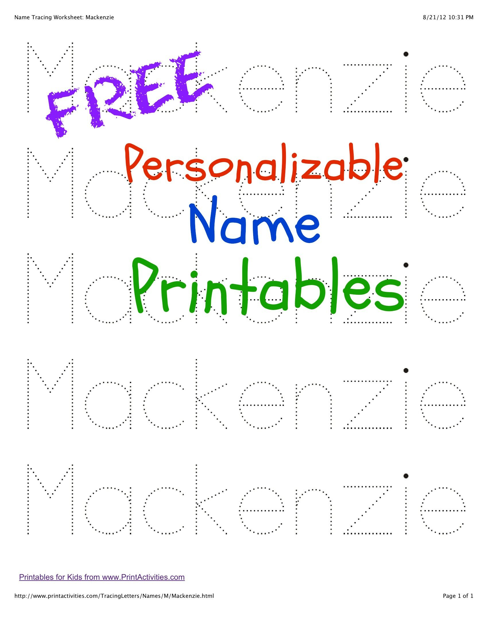 Free+Printable+Name+Tracing+Worksheets | Preschool Names, Name regarding Free Printable Name Tracing Worksheets