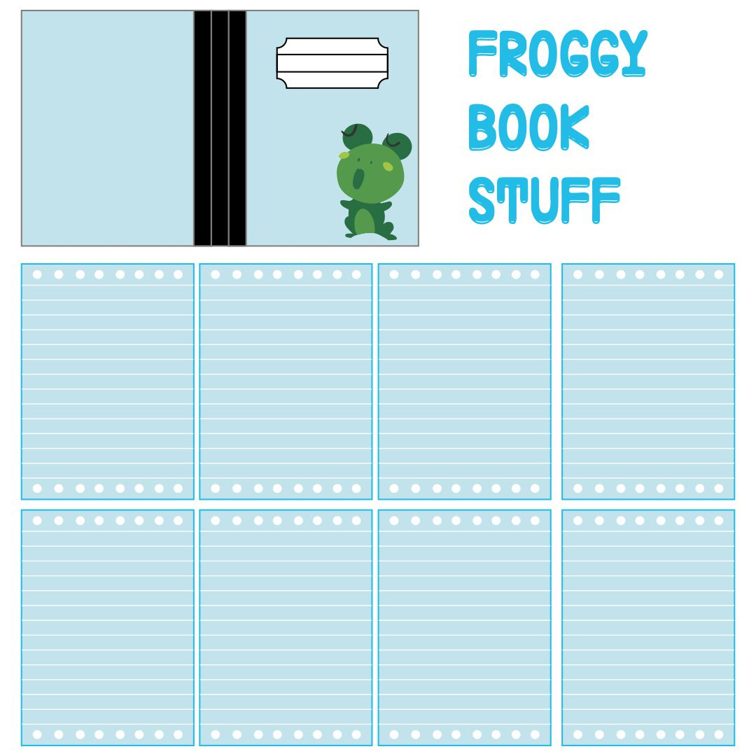 Froggy Stuff Printables - Printable Party Favors with My Froggy Stuff Printables Books