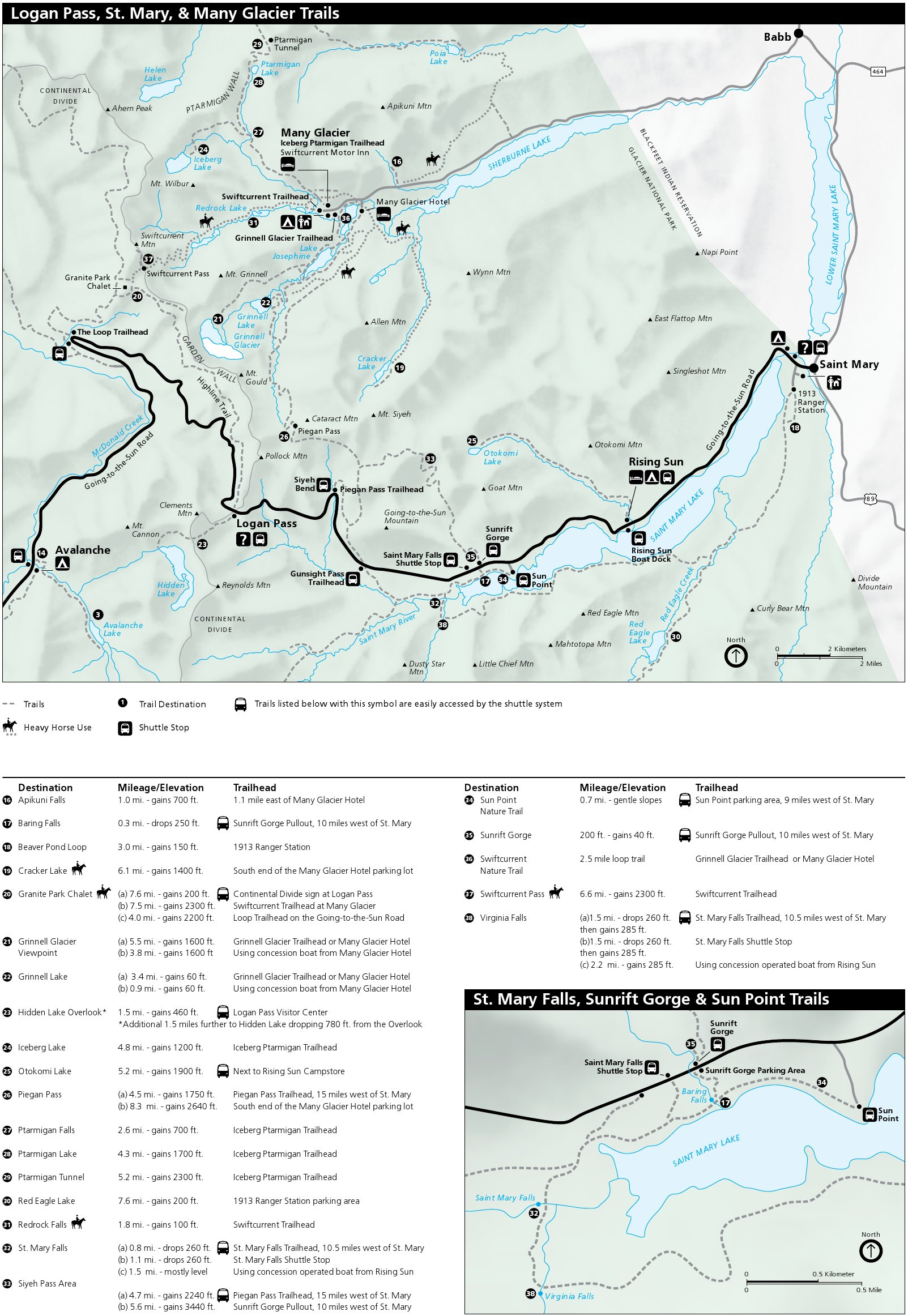 Glacier Maps | Npmaps: Free National Park Maps pertaining to Printable Glacier National Park Map
