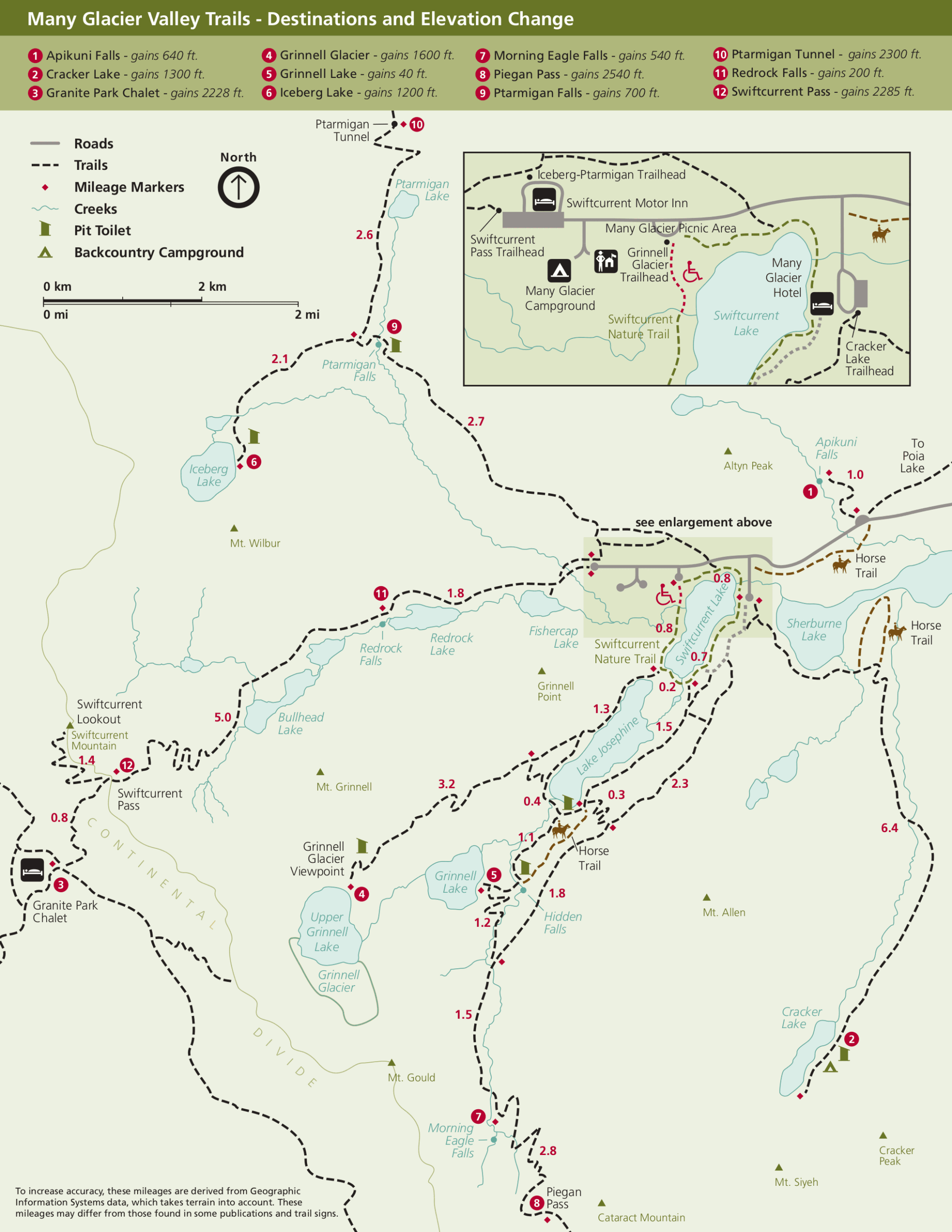 Glacier Maps | Npmaps: Free National Park Maps with Printable Glacier National Park Map