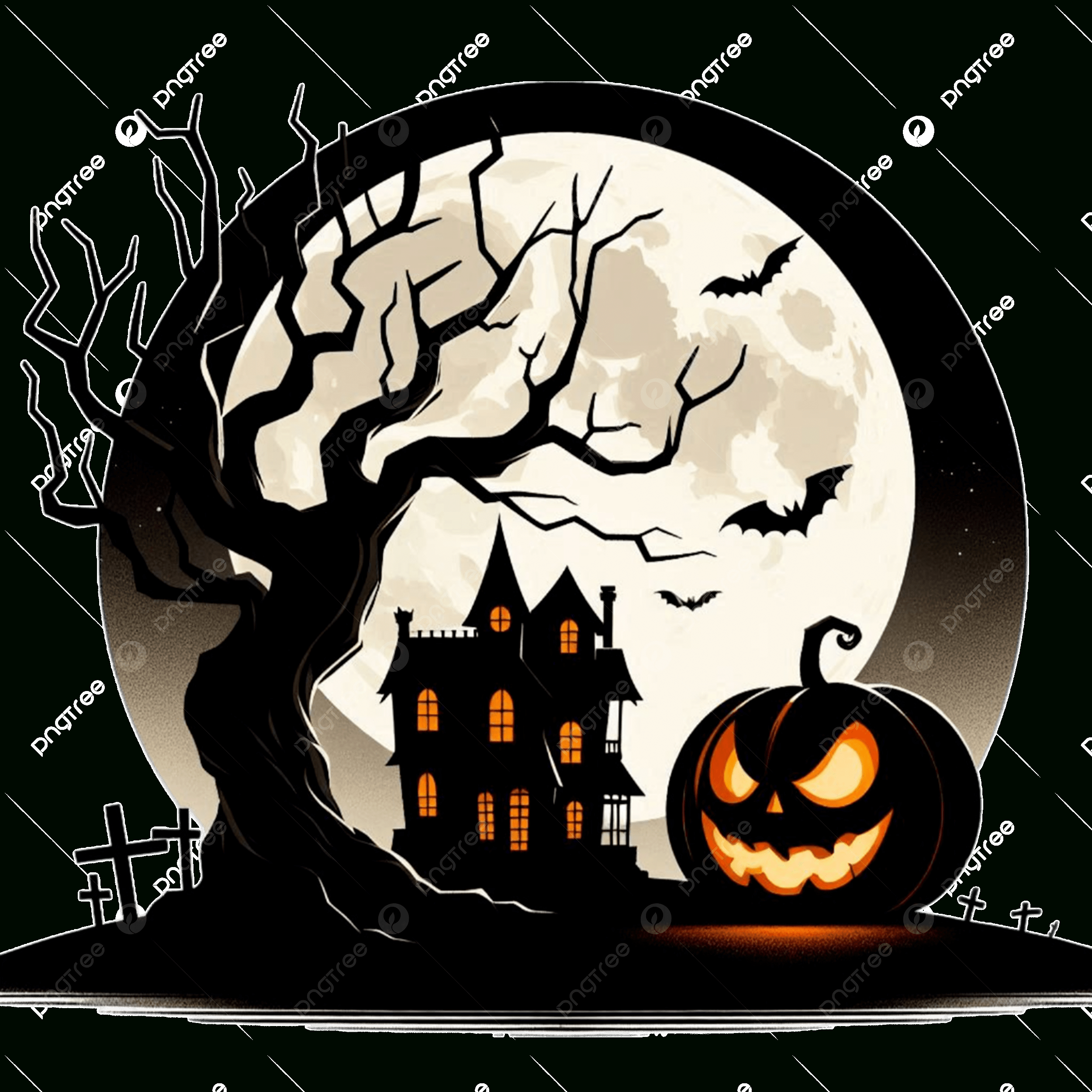 Halloween Silhouette Of Haunted House Clip Art, Halloween House intended for Halloween Clip Art Free Printable