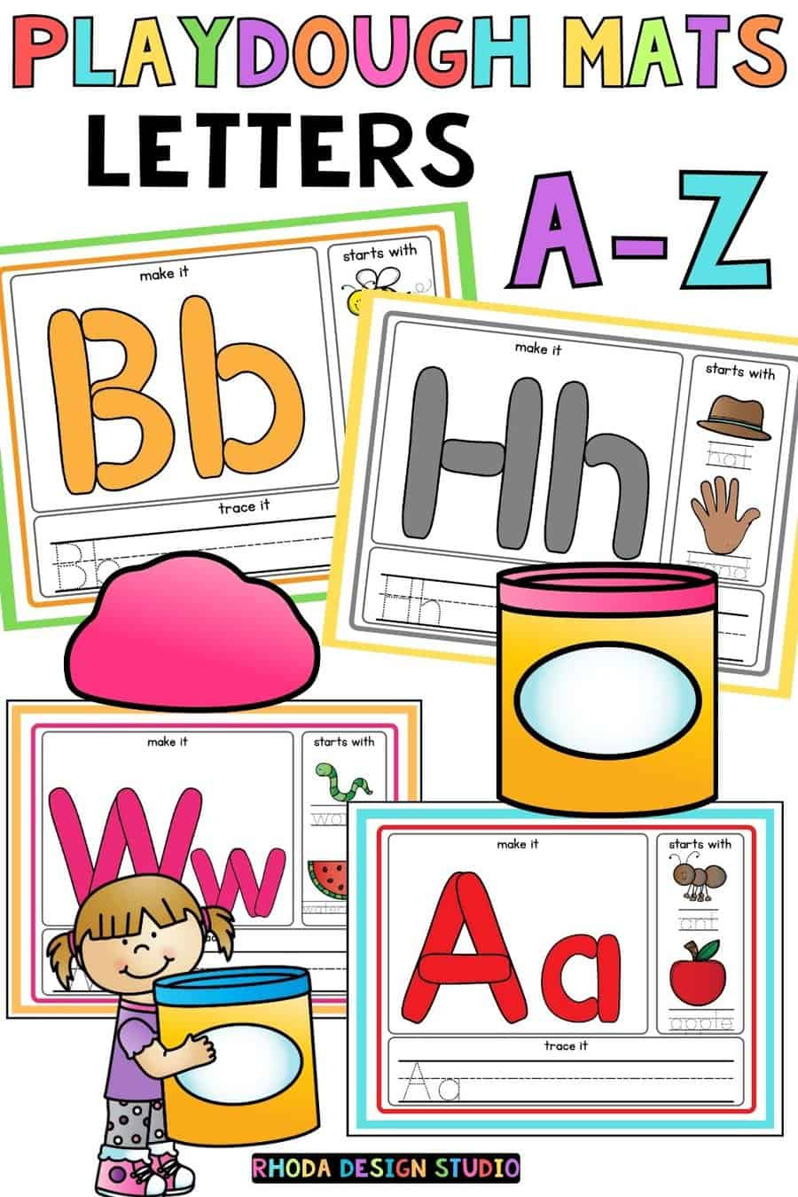 Hands-On Learning: 26 Printable Alphabet Play-Doh Mats intended for Playdough Letter Mats Free Printable
