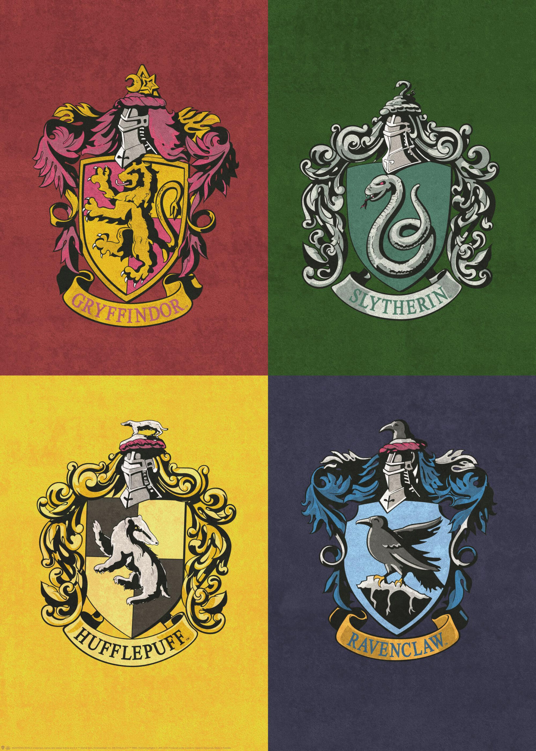 Harry Potter™ - House Crests Poster | Poster Store Ca regarding Harry Potter House Crest Printable