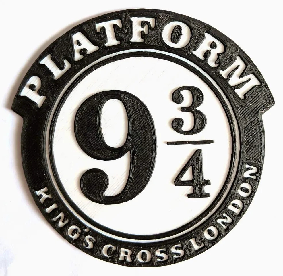 Harry Potter: Platform 9 & Three Quarter - Plaque & Keyring Von pertaining to Printable Platform 9 3/4 Sign