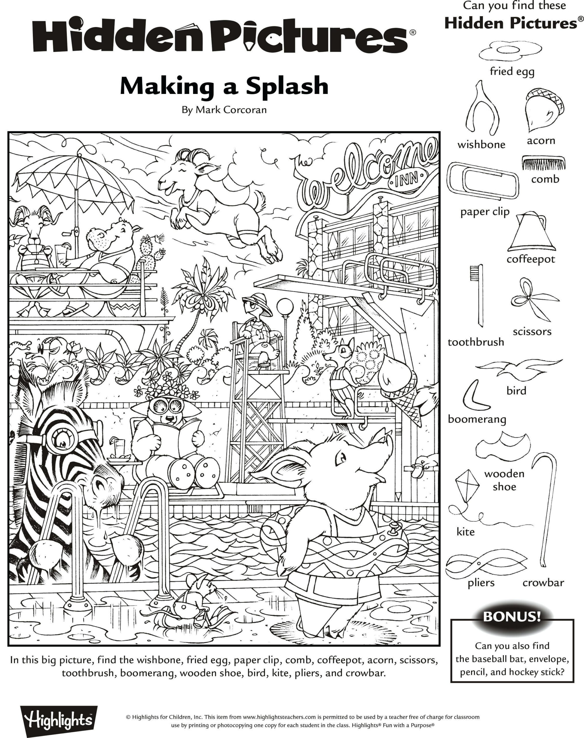 Highlights Hidden Pictures Printable Worksheets Luxury Hidden 320 inside Highlights Find the Hidden Pictures Printable