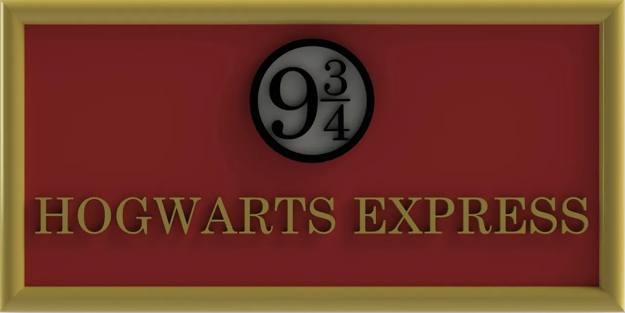 Hogwarts Express Signkoen Van Wijlick | Download Free Stl inside Printable Platform 9 3/4 Sign