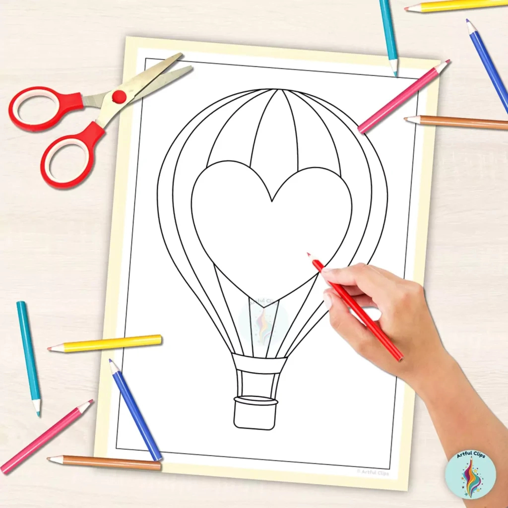 Hot Air Balloon Template Set - Free, Printable Outlines inside Hot Air Balloon Template Printable